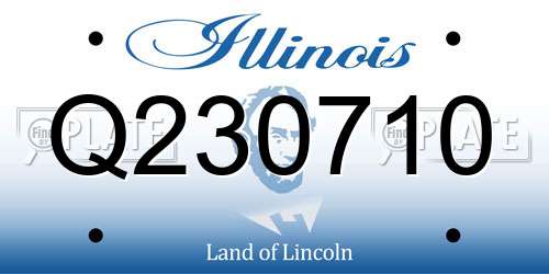 Q230710 Illinois License Plate