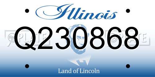 Q230868 Illinois License Plate