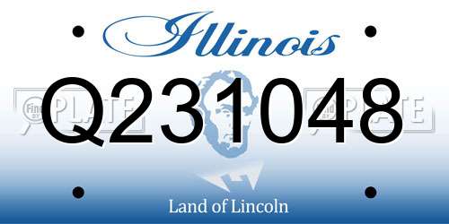 Q231048 Illinois License Plate