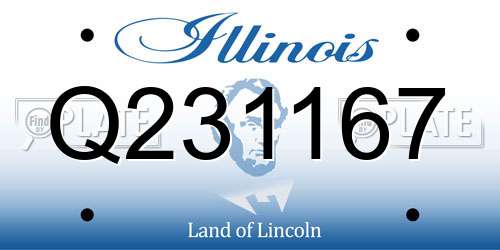Q231167 Illinois License Plate