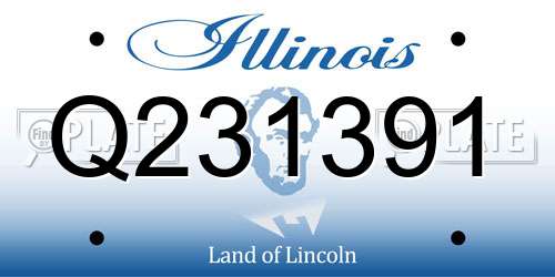 Q231391 Illinois License Plate