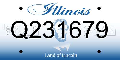 Q231679 Illinois License Plate