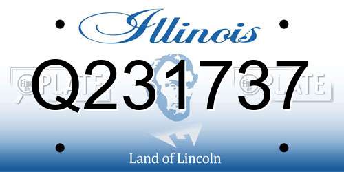 Q231737 Illinois License Plate