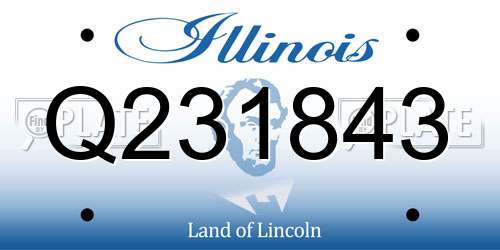 Q231843 Illinois License Plate