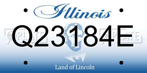 Q23184E Illinois License Plate