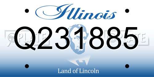 Q231885 Illinois License Plate