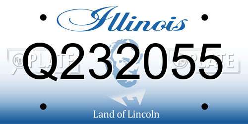 Q232055 Illinois License Plate