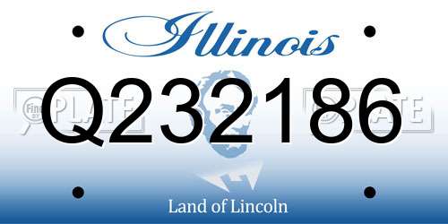 Q232186 Illinois License Plate