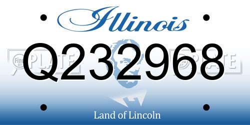Q232968 Illinois License Plate
