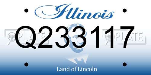 Q233117 Illinois License Plate