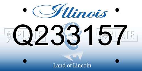 Q233157 Illinois License Plate