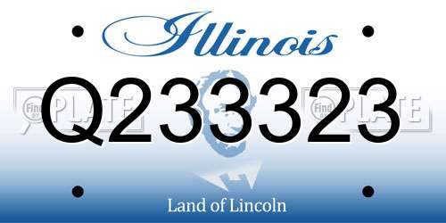 Q233323 Illinois License Plate