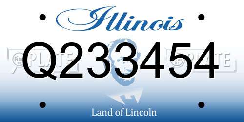 Q233454 Illinois License Plate