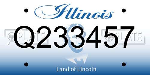 Q233457 Illinois License Plate