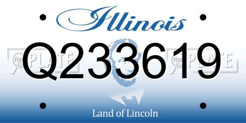 Q233619 Illinois License Plate