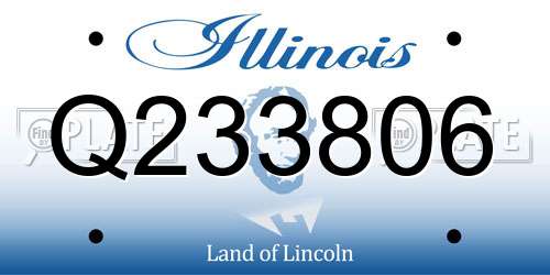 Q233806 Illinois License Plate