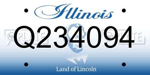 Q234094 Illinois License Plate