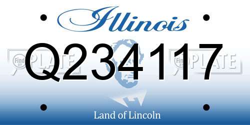 Q234117 Illinois License Plate