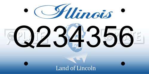 Q234356 Illinois License Plate