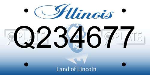 Q234677 Illinois License Plate