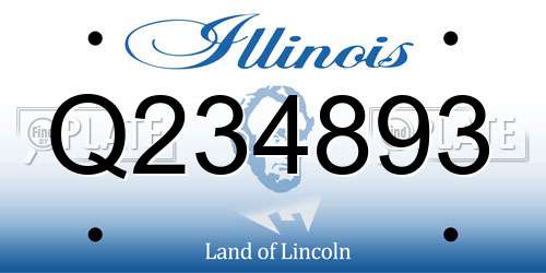 Q234893 Illinois License Plate