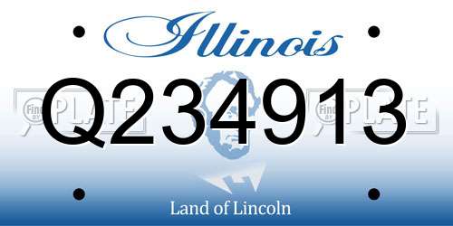 Q234913 Illinois License Plate