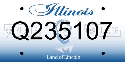 Q235107 Illinois License Plate