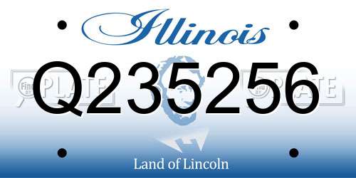 Q235256 Illinois License Plate