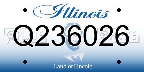 Q236026 Illinois License Plate