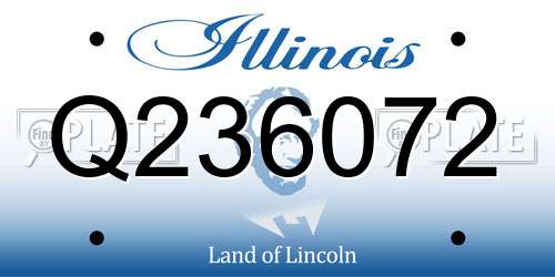 Q236072 Illinois License Plate