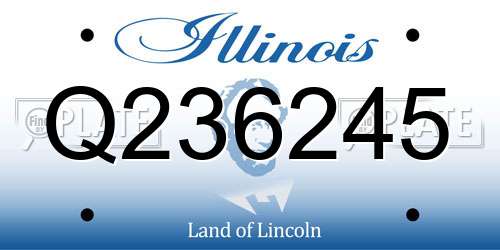 Q236245 Illinois License Plate