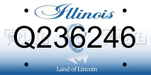 Q236246 Illinois License Plate