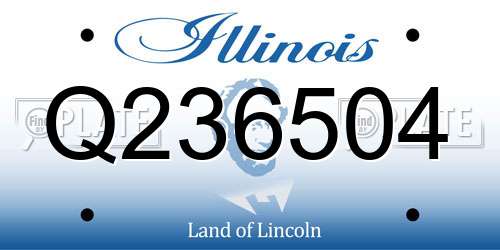 Q236504 Illinois License Plate