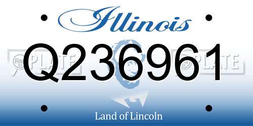 Q236961 Illinois License Plate