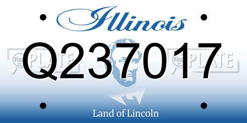 Q237017 Illinois License Plate