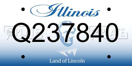 Q237840 Illinois License Plate