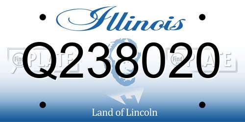Q238020 Illinois License Plate