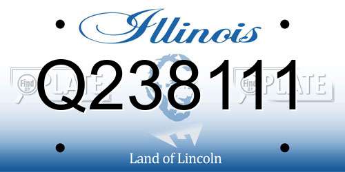 Q238111 Illinois License Plate