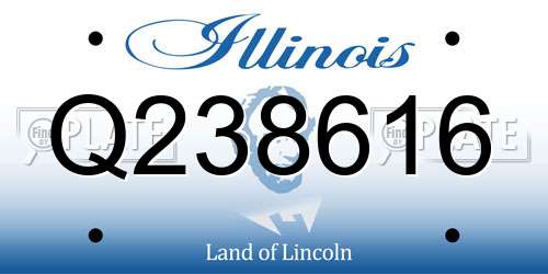 Q238616 Illinois License Plate