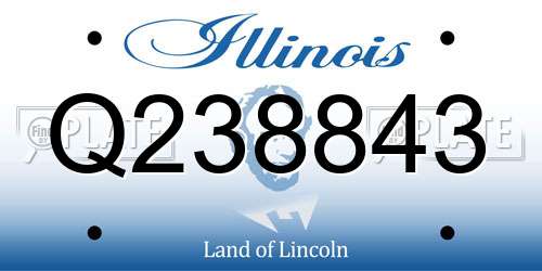 Q238843 Illinois License Plate