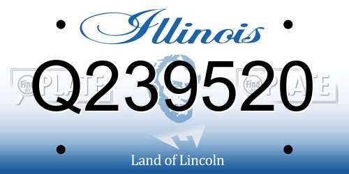 Q239520 Illinois License Plate