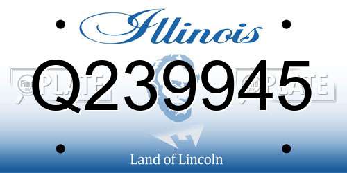 Q239945 Illinois License Plate