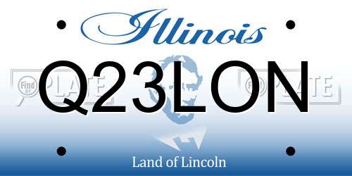 Q23LON Illinois License Plate