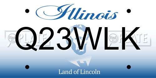 Q23WLK Illinois License Plate