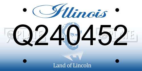 Q240452 Illinois License Plate