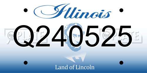 Q240525 Illinois License Plate