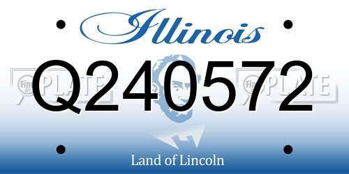 Q240572 Illinois License Plate