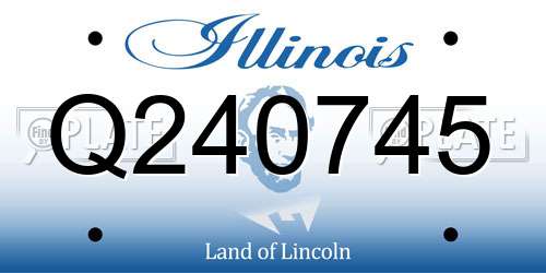 Q240745 Illinois License Plate