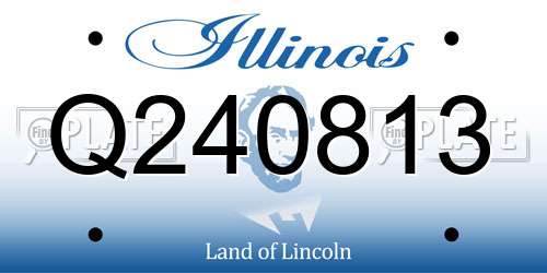Q240813 Illinois License Plate
