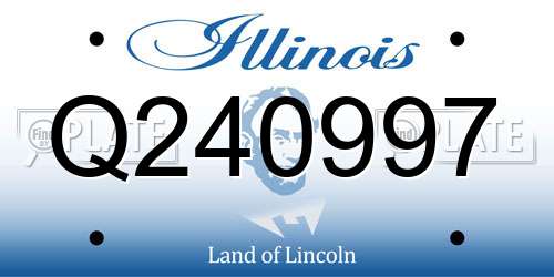 Q240997 Illinois License Plate